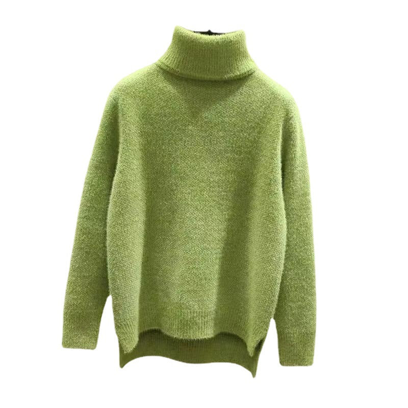 Damen Oversized Rollkragenpullover aus weichem Strick Heidi-Mode