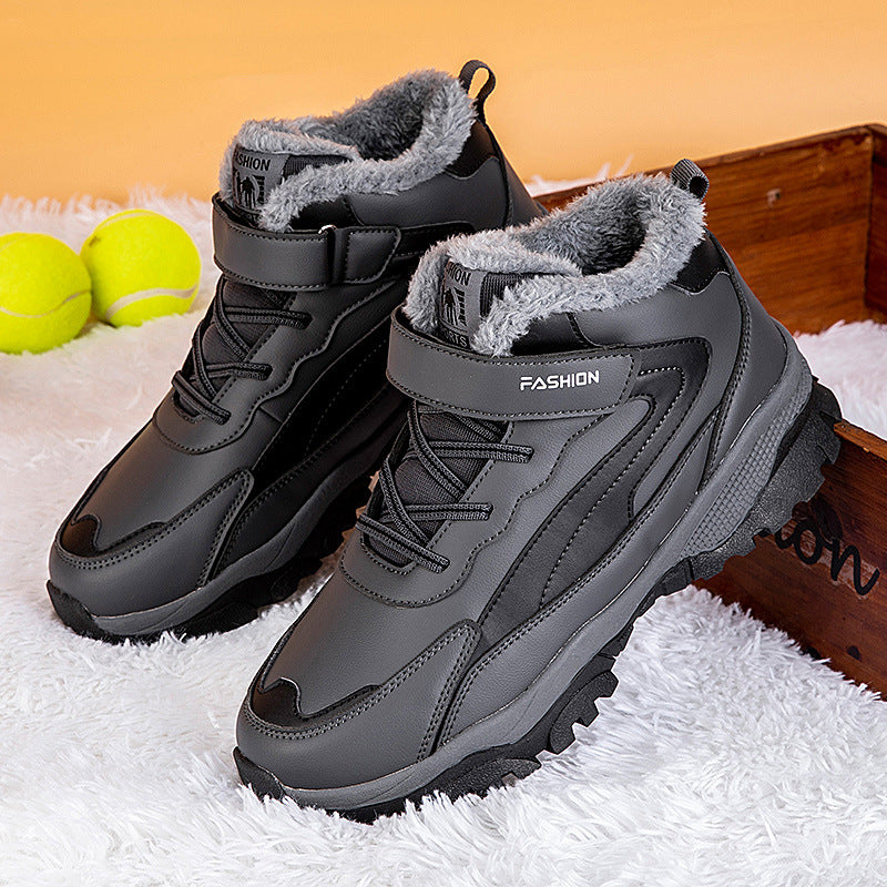 Damen Warm gefütterte Winterstiefel mit rutschfester Sohle und verstellbarem Klettverschluss Heidi-Mode