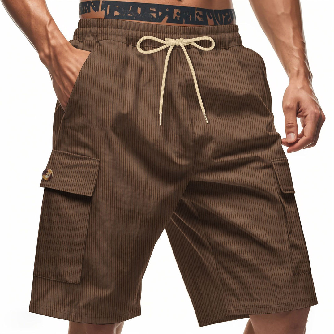 Herren Cargo-Shorts mit verstellbarem Kordelzug und praktischen Seitentaschen Heidi-Mode
