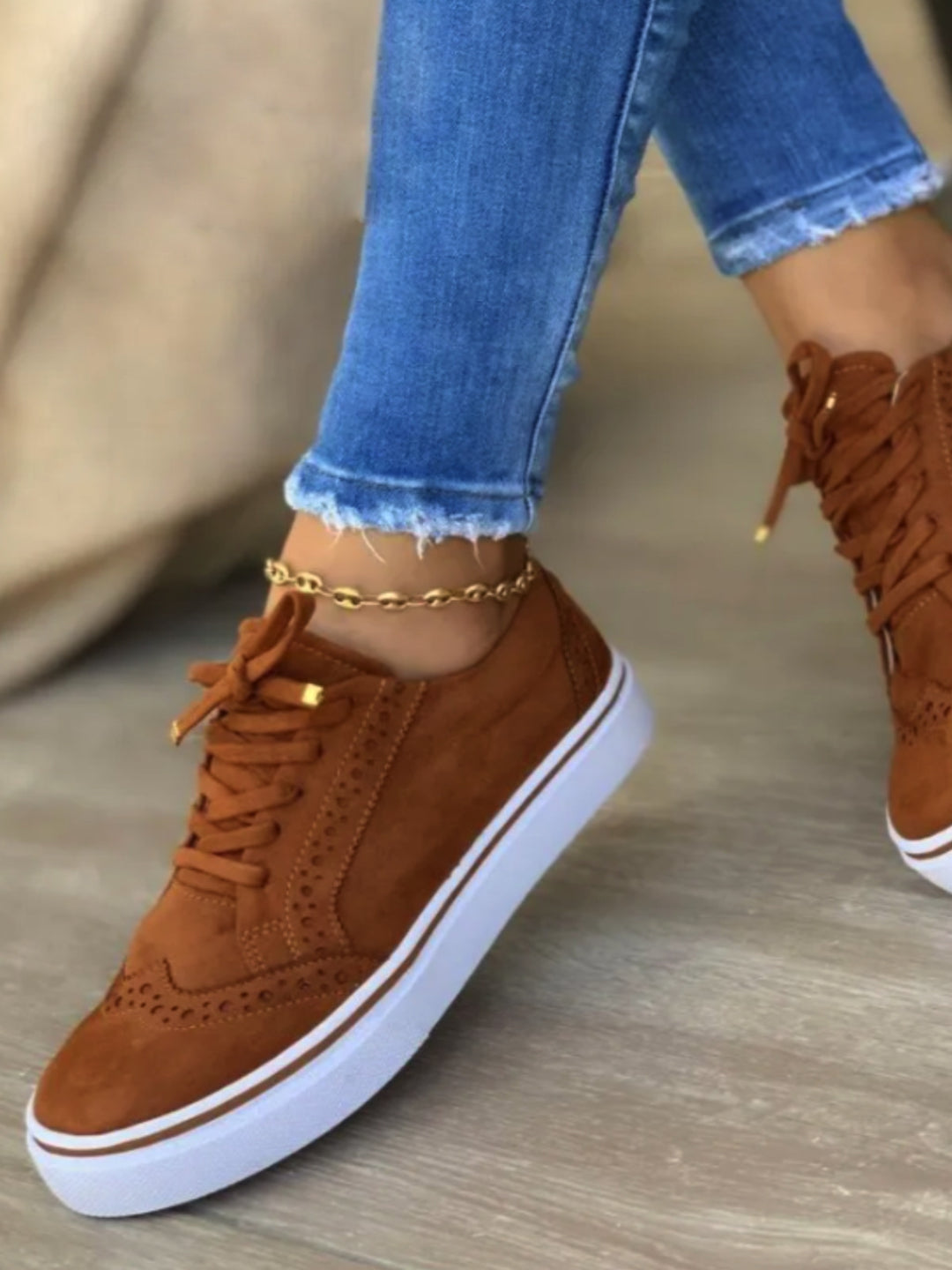 Damen Sneaker mit modischem Textilobermaterial und dämpfender Sohle Heidi-Mode