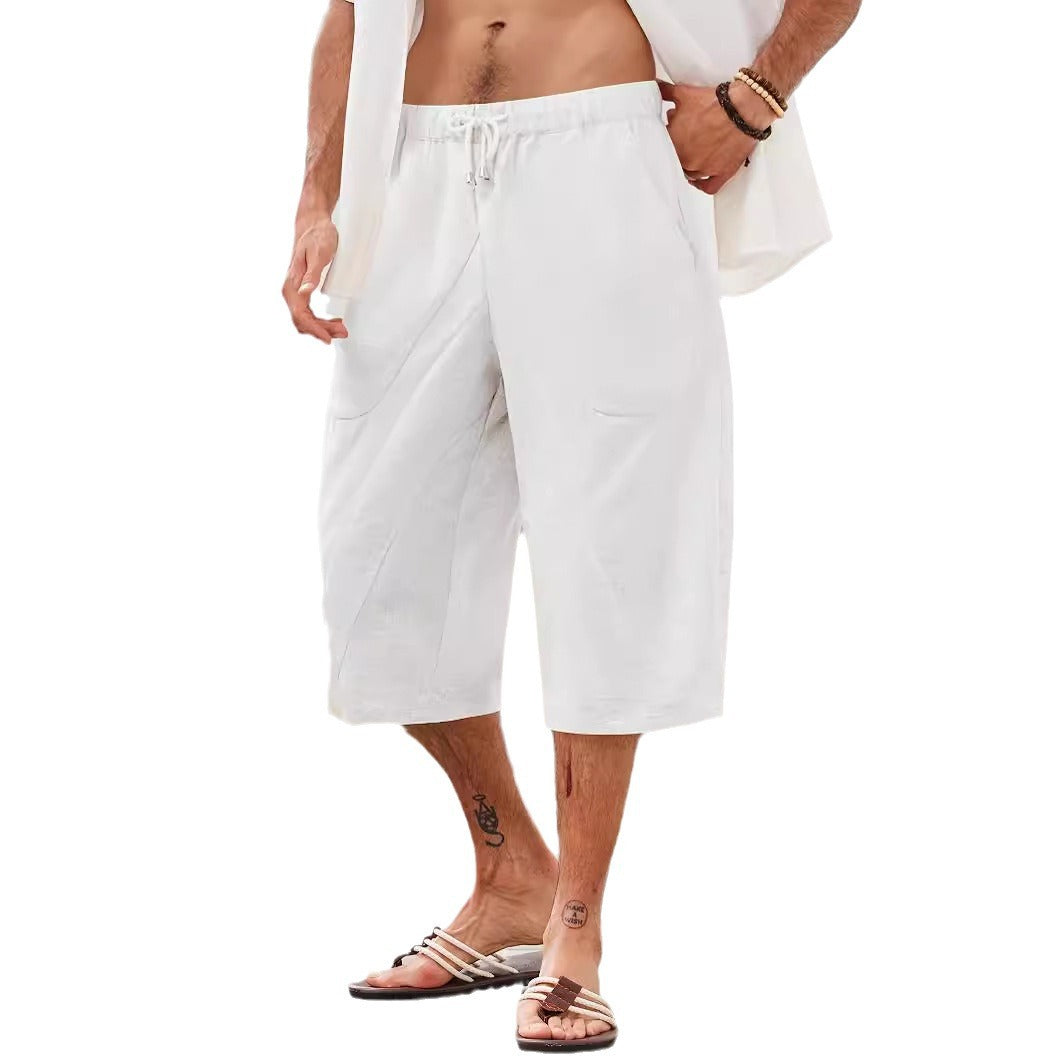 Herren lässige Freizeithosen mit elastischem Bund und seitlichen Eingrifftaschen Heidi-Mode