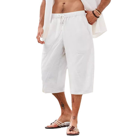 Herren lässige Freizeithosen mit elastischem Bund und seitlichen Eingrifftaschen Heidi-Mode