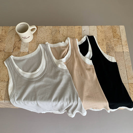 Femme Geschichteter Ärmelloser Tank Top Heidi-Mode