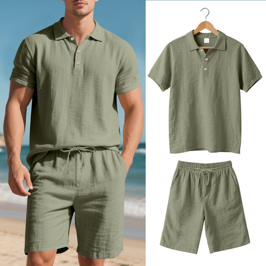 Heidi Mode | Kurzärmliges Poloshirt und Shorts Strandanzug