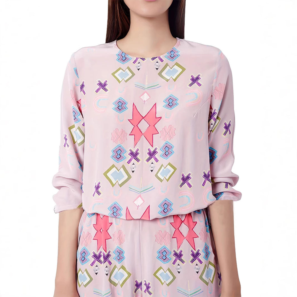 Damen Lässiger Jogginganzug mit modernem Dessin Heidi-Mode