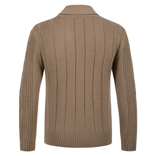 Herren Strickjacke mit innovativem Zopfmuster und gemütlichem Schnitt Heidi-Mode