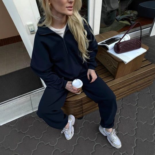 Damen Basic Oversized-Lounge-Set mit hohem Komfort Heidi-Mode