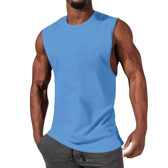 Herren ärmelloses Sport-Tanktop aus atmungsaktiver Baumwolle mit modernem Schnitt Heidi-Mode