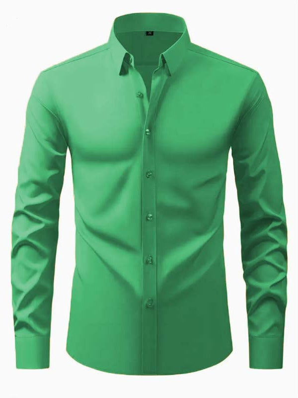 Herren langärmliges Hemd mit innovativer Schnittführung und Modernem Design Heidi-Mode