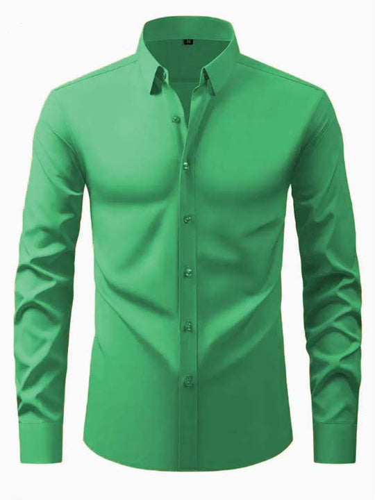 Herren langärmliges Hemd mit innovativer Schnittführung und Modernem Design Heidi-Mode