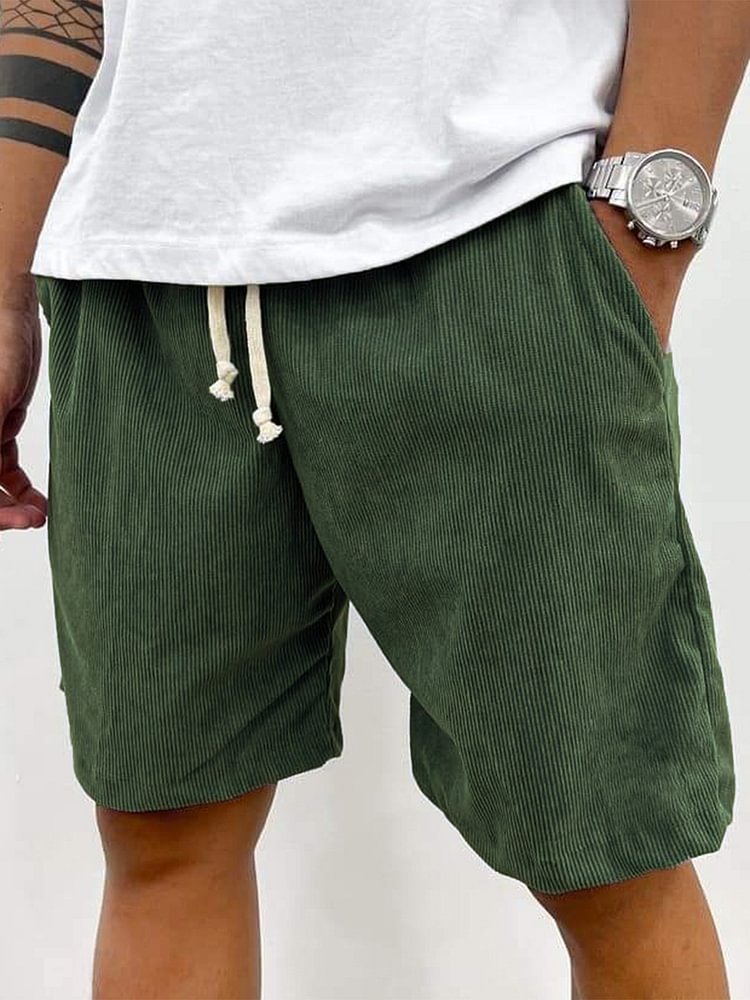Heidi Mode | Herren Casual Kordelzug Cord Shorts