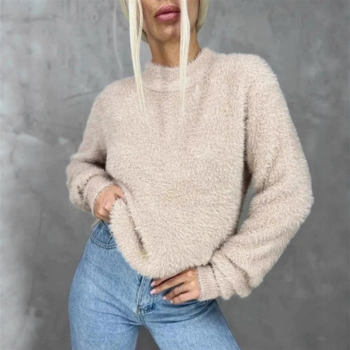 Damen Kuscheliger Pullover Heidi-Mode