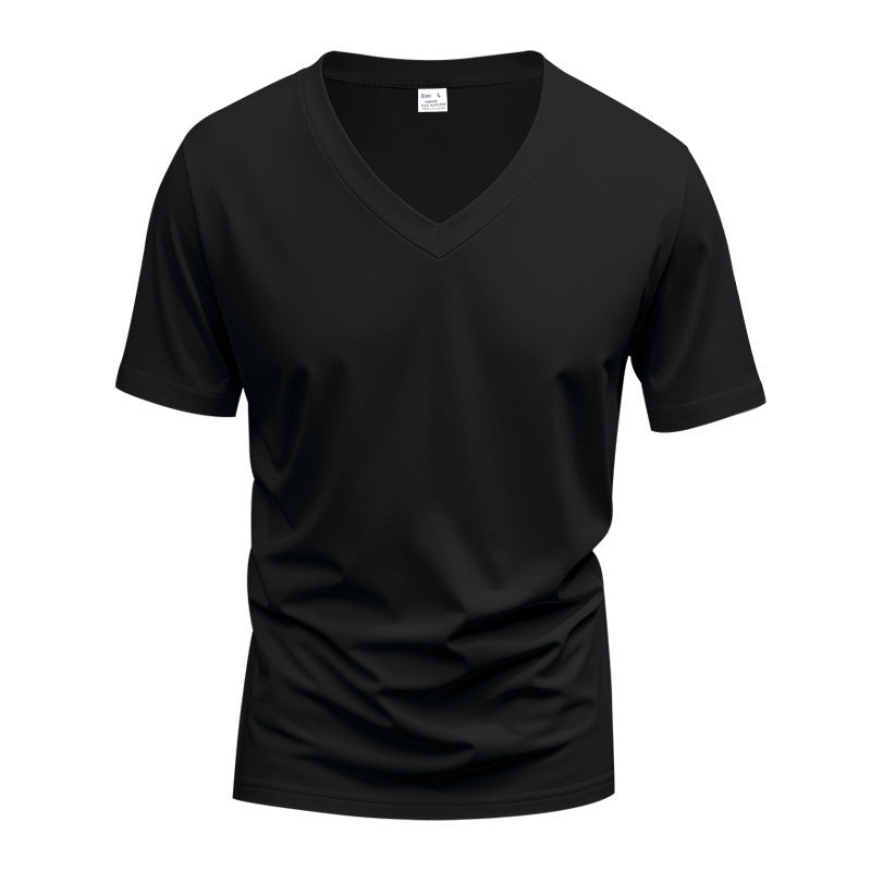 Herren Funktions-T-Shirt mit V-Ausschnitt aus atmungsaktivem Material Heidi-Mode