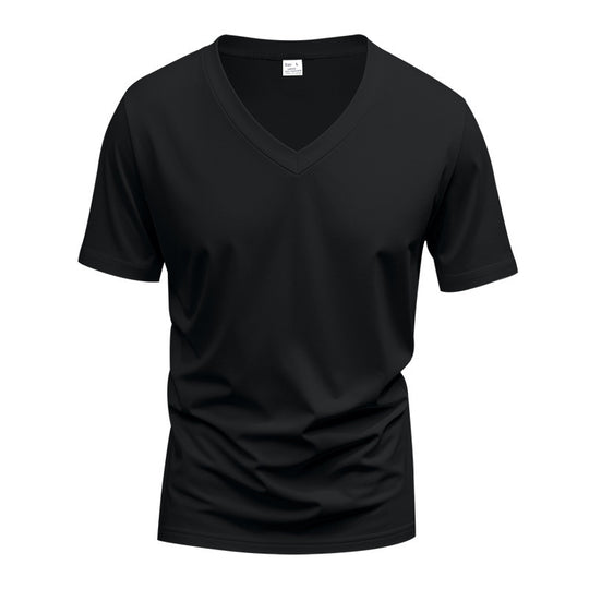 Herren Funktions-T-Shirt mit V-Ausschnitt aus atmungsaktivem Material Heidi-Mode