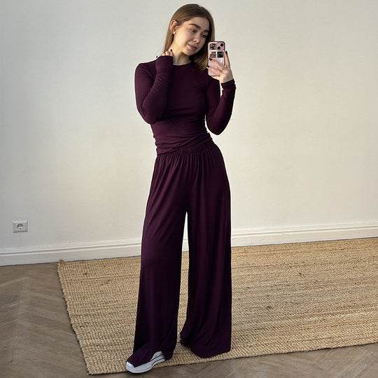 Damen Lässiges Sportoutfit mit weitem Schnitt Heidi-Mode