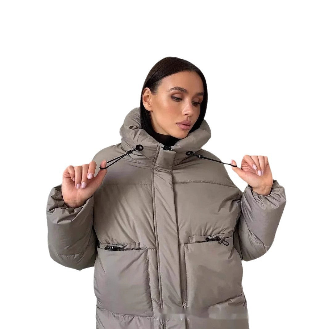 Damen Sportliche Winterjacke mit hohem Kragen und praktischen Taschen Heidi-Mode