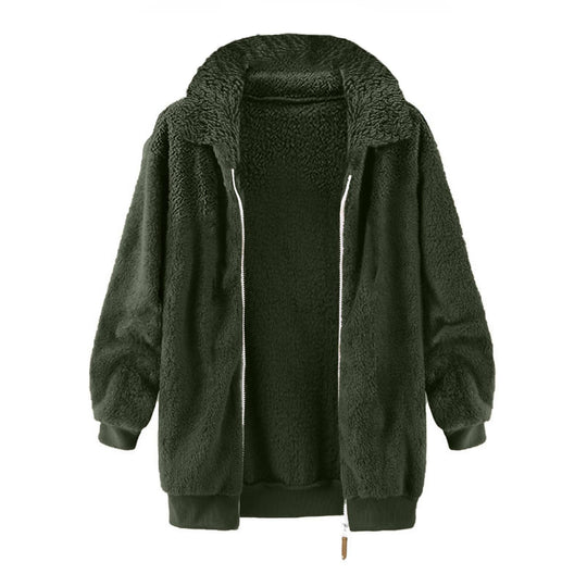Damen Fleece-Jacke im Oversized-Stil Heidi-Mode