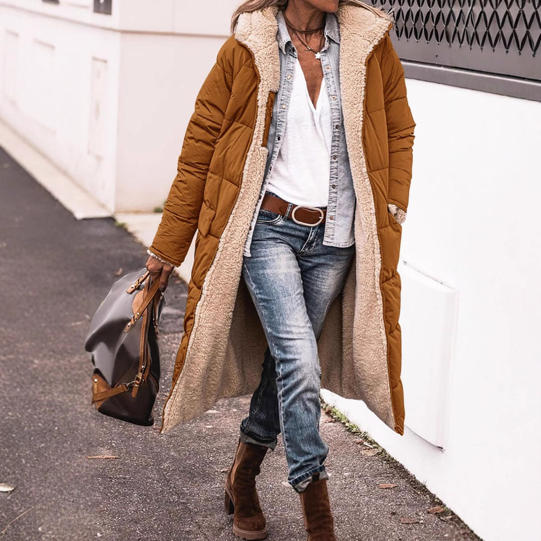 Damen kuscheliger Winterparka mit hochwertigem Teddyfutter und praktischen Taschen Heidi-Mode