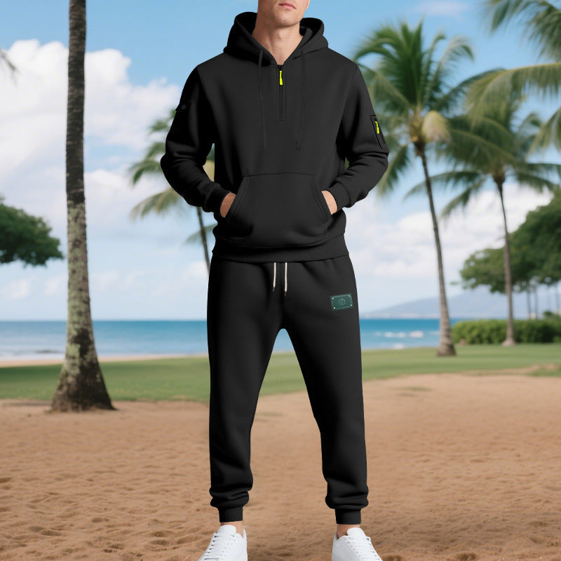 Herren Sportliches Hoodie- und Jogginganzug-Set mit atmungsaktiven Eigenschaften und praktischen Taschen Heidi-Mode