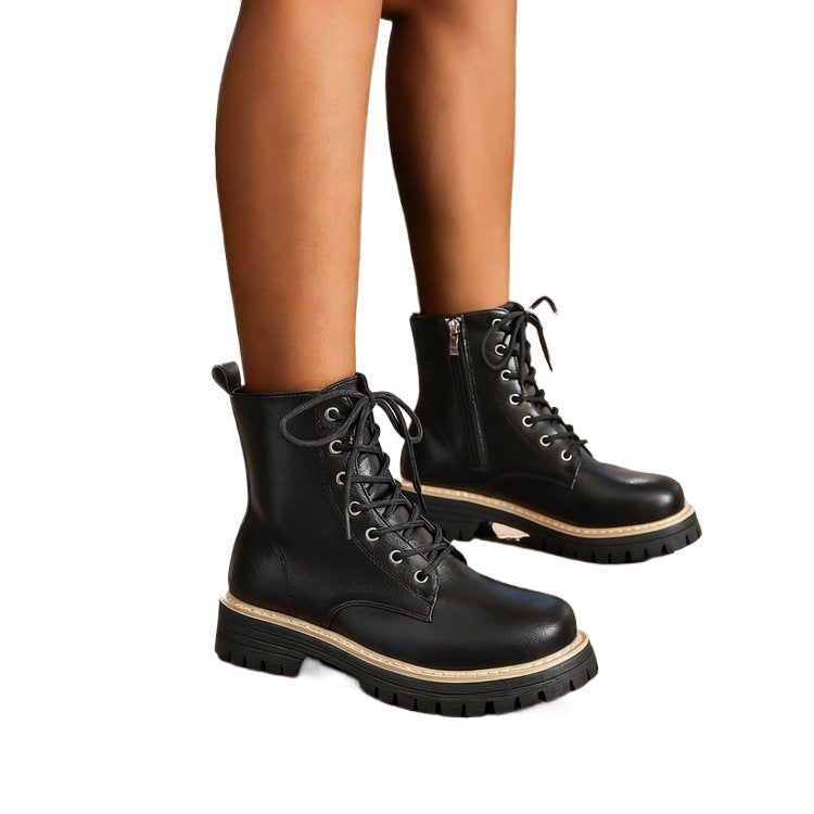 Damen Stiefeletten aus hochwertigem mit robustem Profil und modischen Details Heidi-Mode