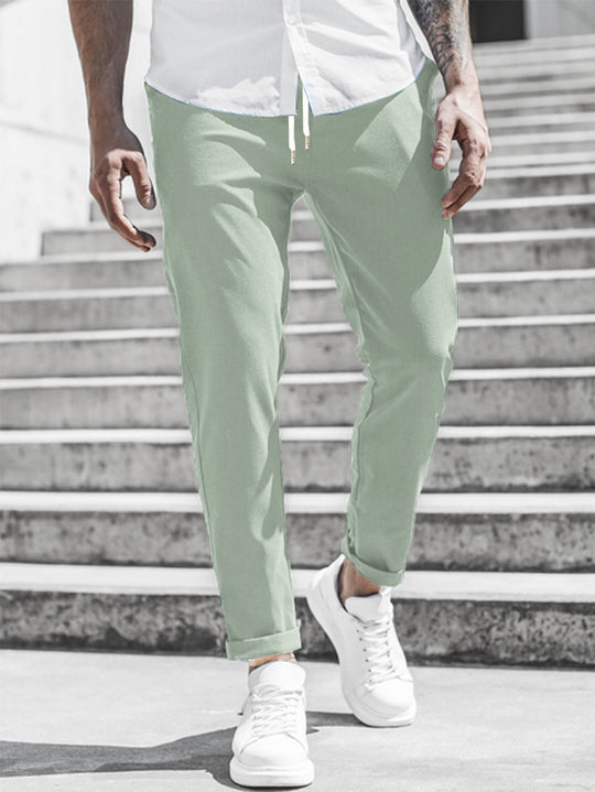 Herren Sportliche Chino-Hose mit flexiblem Bund und modernen Details Heidi-Mode