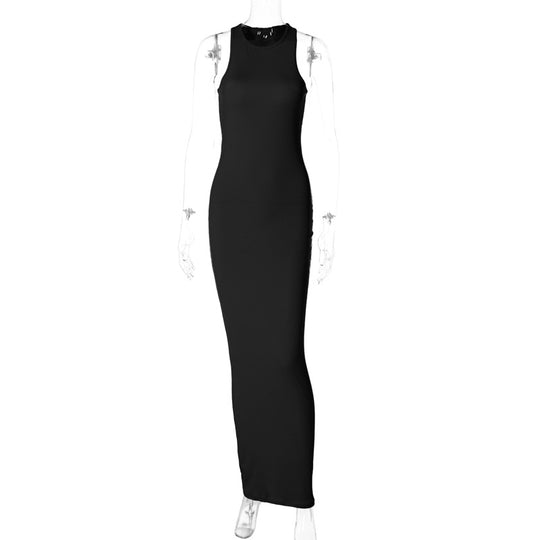 Damen Langarm Maxikleid mit elegantem Slim-Fit-Schnitt Heidi-Mode