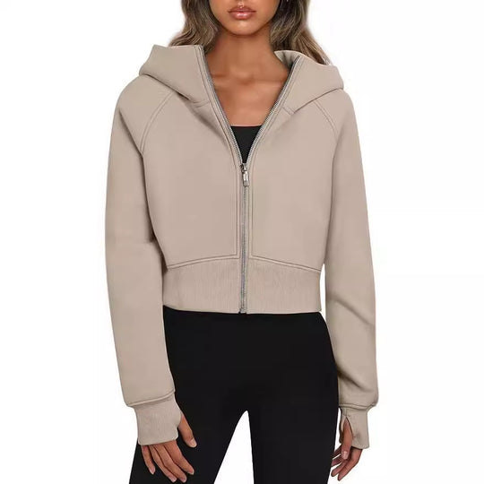 Damen cropped Kapuzenjacke Heidi-Mode