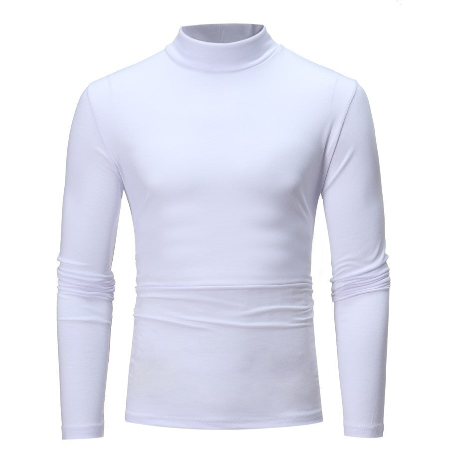 Herren Rollkragenpullover mit enger Passform und edel strukturiertem Material Heidi-Mode
