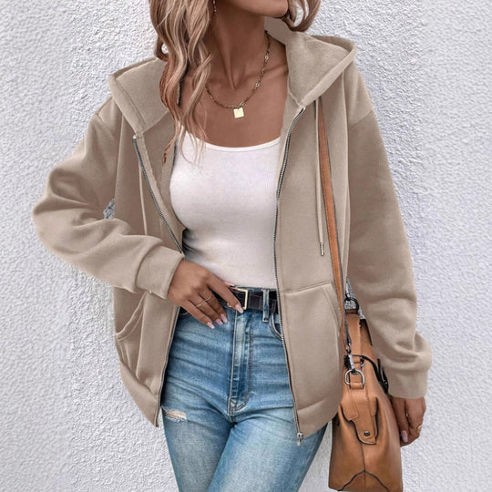 Damen Gemütliche Kapuzenjacke Heidi-Mode