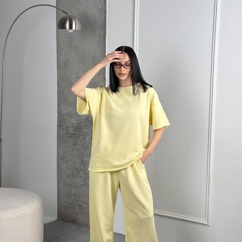 Damen Loungewear-Set aus weichem Material mit eleganten Taschen Heidi-Mode
