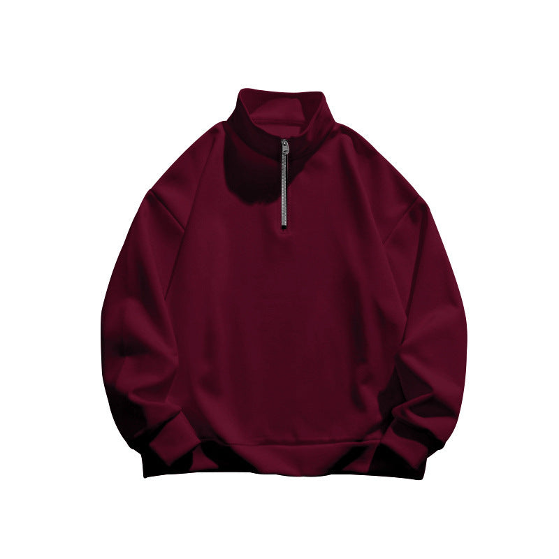 Herren hochfrequente Sweatshirt Jacke mit Stehkragen und Reißverschluss Heidi-Mode