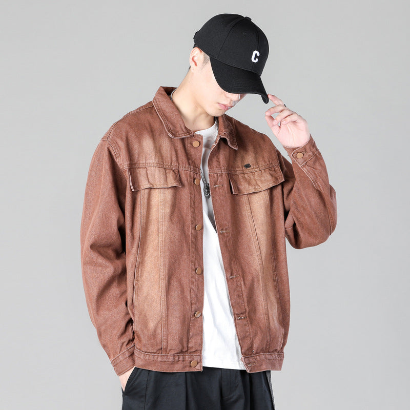 Herren modische Denimjacke mit funktionalen Taschen und lässigem Schnitt Heidi-Mode