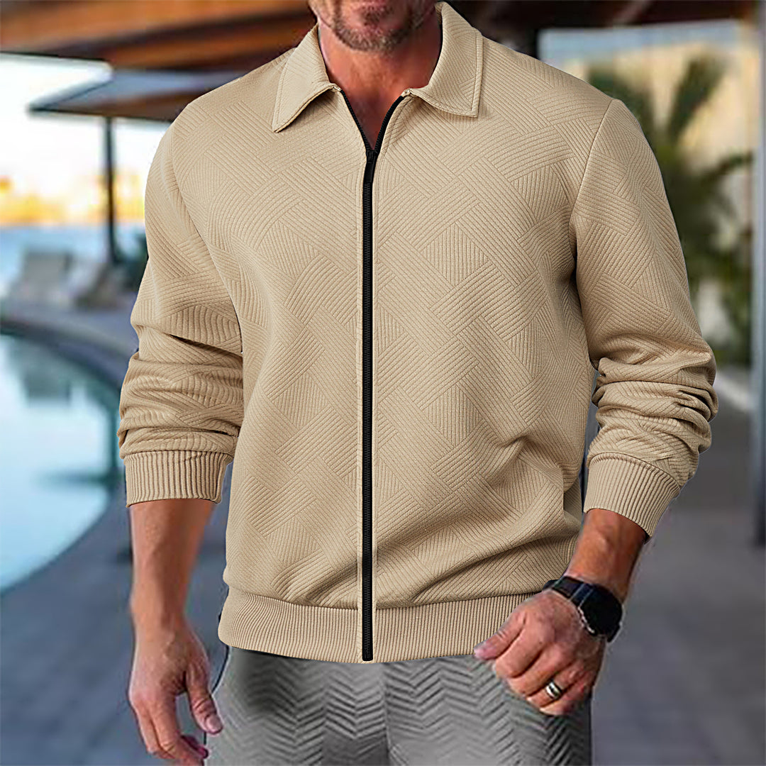 Herren Leichte Freizeitjacke mit strukturiertem Design Heidi-Mode