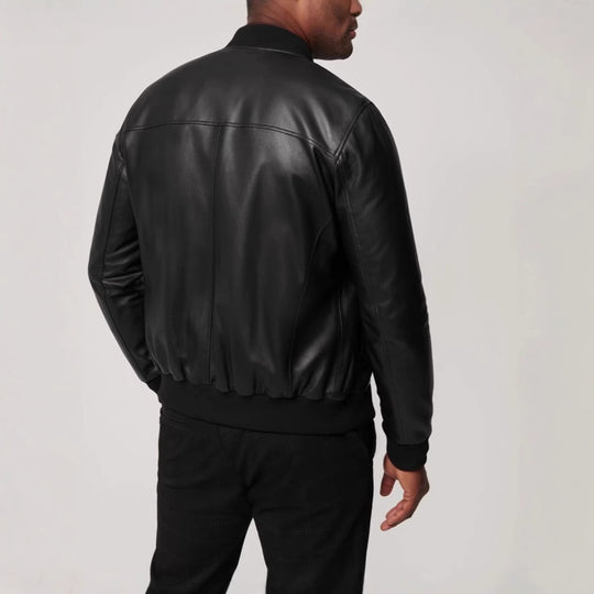 Herren klassische jacke im Biker-Stil mit elastischem Bund Heidi-Mode