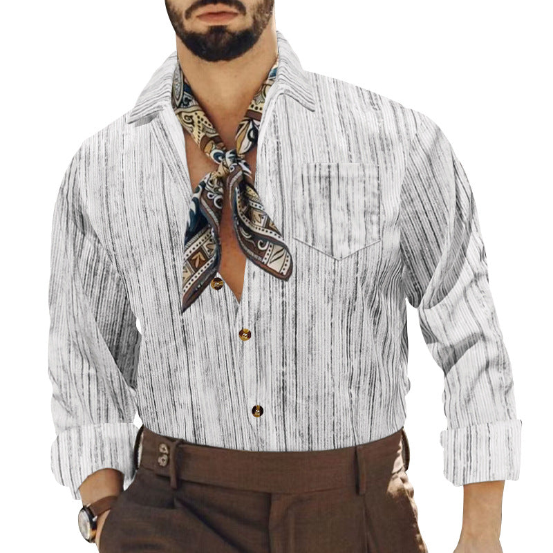 Herren Langarmhemd mit modernen Streifen und eleganter Optik Heidi-Mode