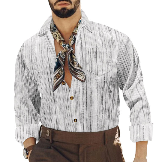 Herren Langarmhemd mit modernen Streifen und eleganter Optik Heidi-Mode