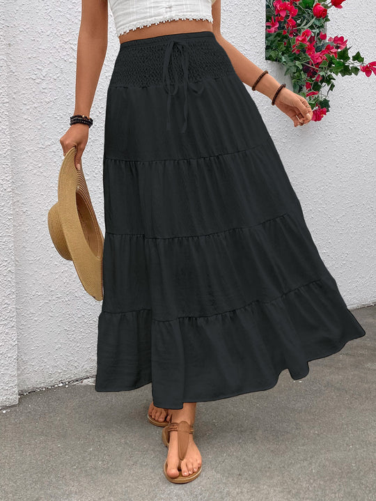 Damen Maxi Rock Heidi-Mode