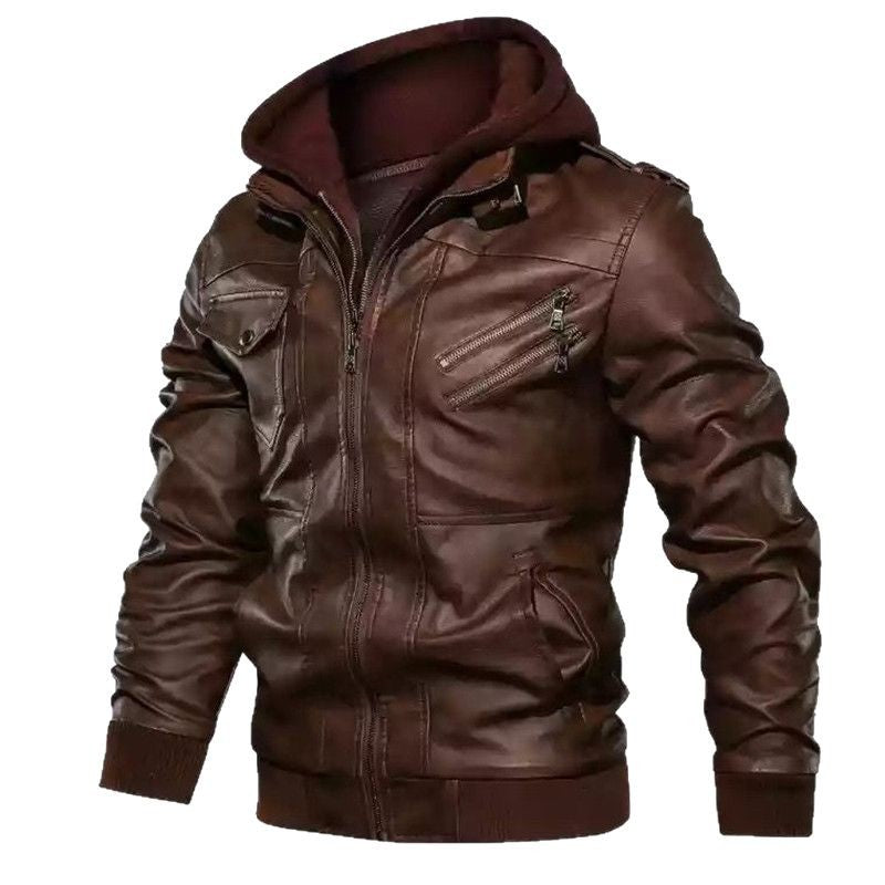Herren modische jacke mit abnehmbarer Kapuze Heidi-Mode