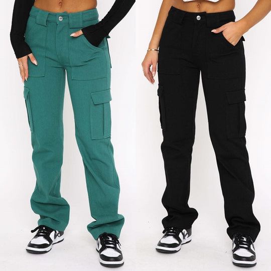 Damen Cargo-Hose im urbanen Stil mit funktionalen Taschen Heidi-Mode