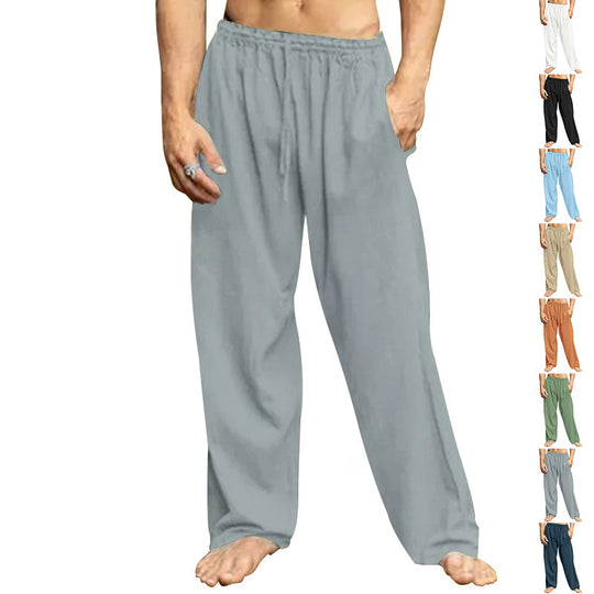 Herren bequeme Freizeit-Hose mit elastischem Bund und seitlichen Eingrifftaschen Heidi-Mode