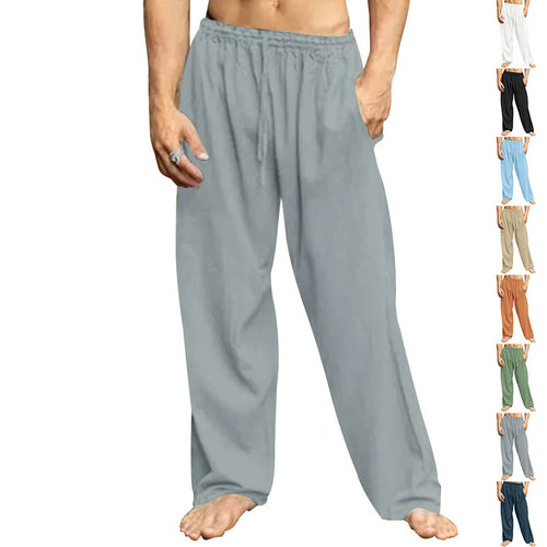Herren bequeme Freizeit-Hose mit elastischem Bund und seitlichen Eingrifftaschen Heidi-Mode