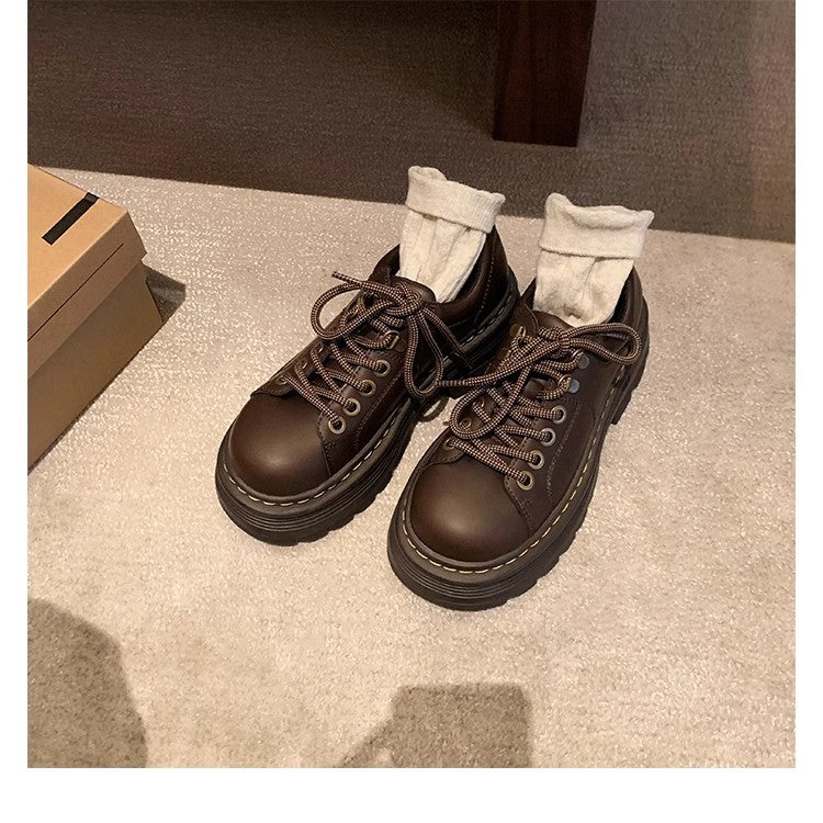 Damen Chunky Schnürschuhe mit rutschfester Profilsohle und stilvollem Design Heidi-Mode
