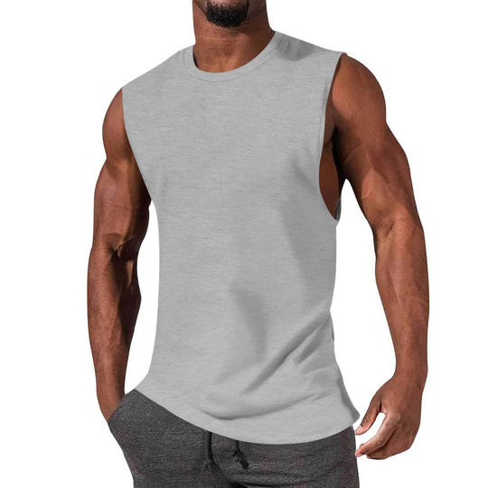 Herren ärmelloses Sport-Tanktop aus atmungsaktiver Baumwolle mit modernem Schnitt Heidi-Mode