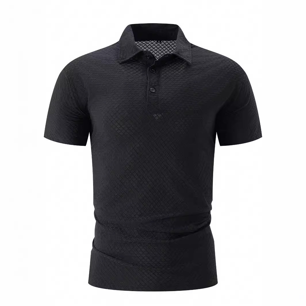 Herren Poloshirt mit strukturiertem Design und atmungsaktiven Eigenschaften Heidi-Mode