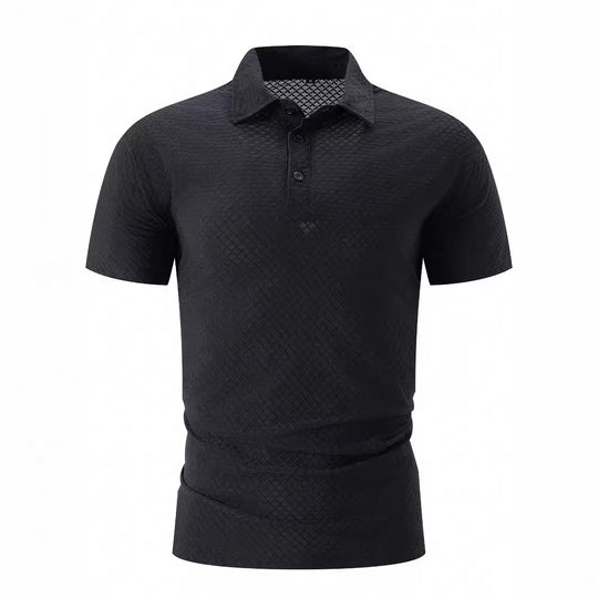 Herren Poloshirt mit strukturiertem Design und atmungsaktiven Eigenschaften Heidi-Mode
