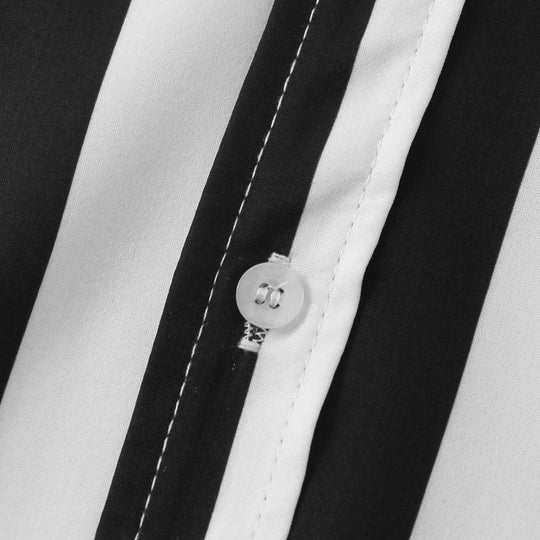 Herren Kurzarmhemd mit klassischem Streifenmuster und hochwertigem Stoff Heidi-Mode