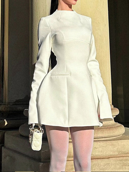 Damen Modisches Kurzkleid mit strukturiertem Design und eleganter Silhouette Heidi-Mode