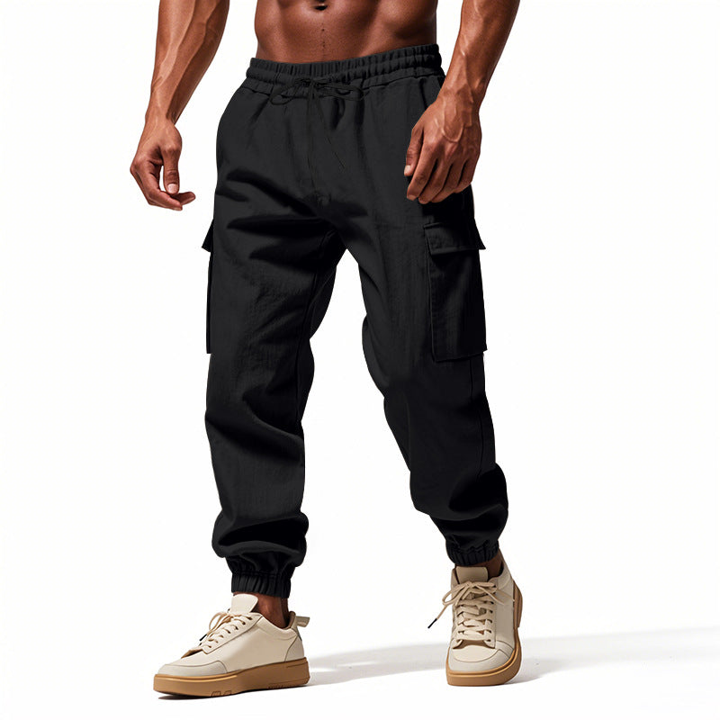 Herren Cargo-Hose mit elastischem Bund und praktischen Seitentaschen Heidi-Mode