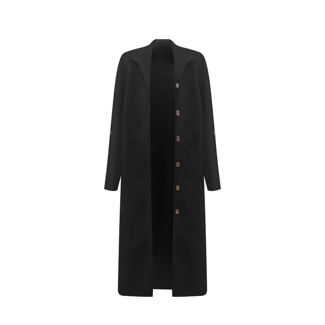 Damen Oversized Longblazer mit funktionalen Taschendetails Heidi-Mode