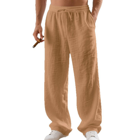 Herren lässige Leinenhose Heidi-Mode